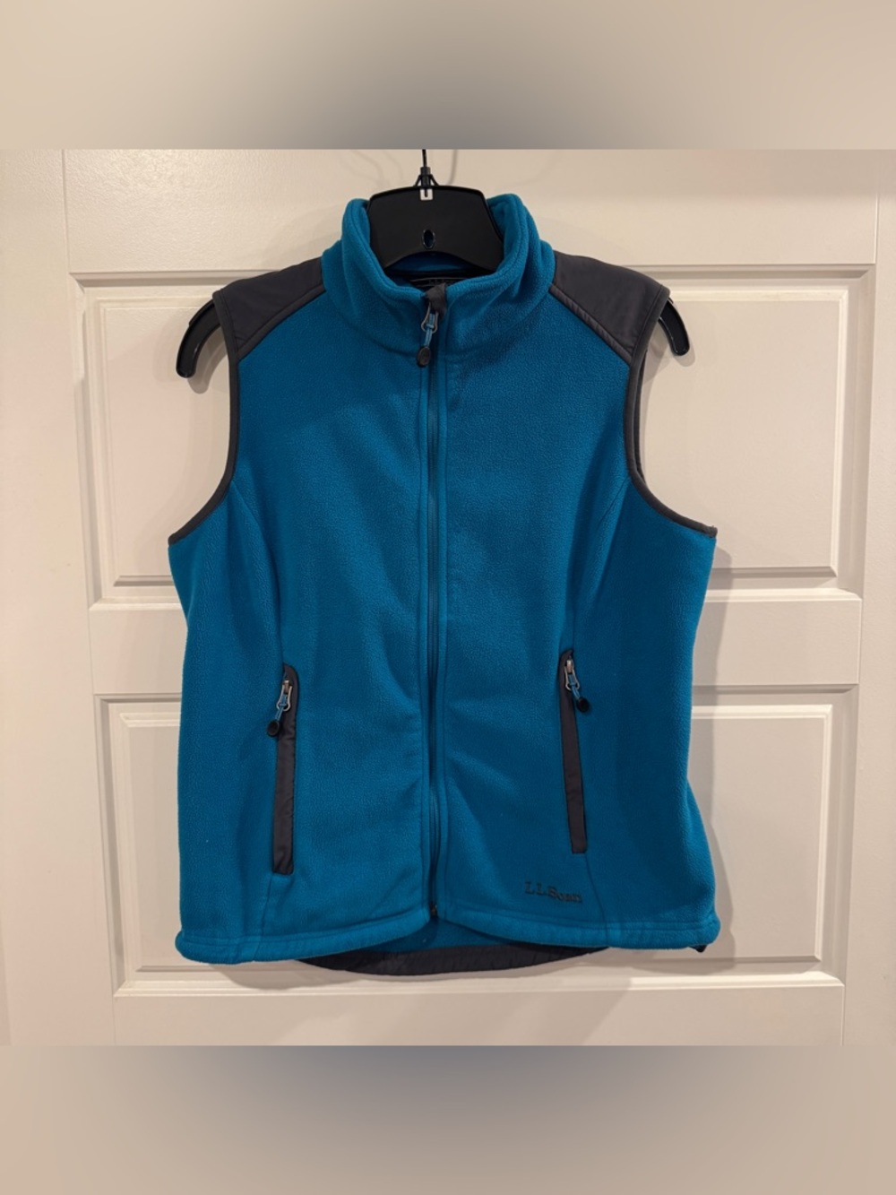 L.L. Bean Fleece Vest Women's Blue Zip Vest Size X Small